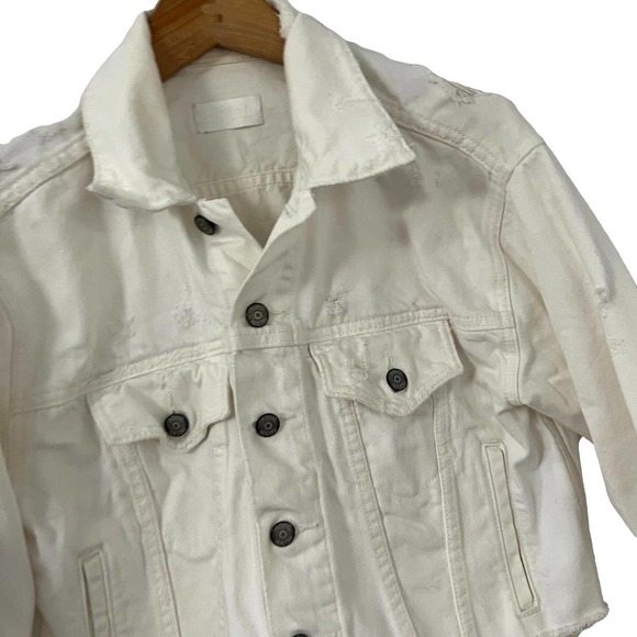 Boyish By Her Designed In Los Angeles Harvey White Denim Jacket  Size XS - Picture 3 of 8
